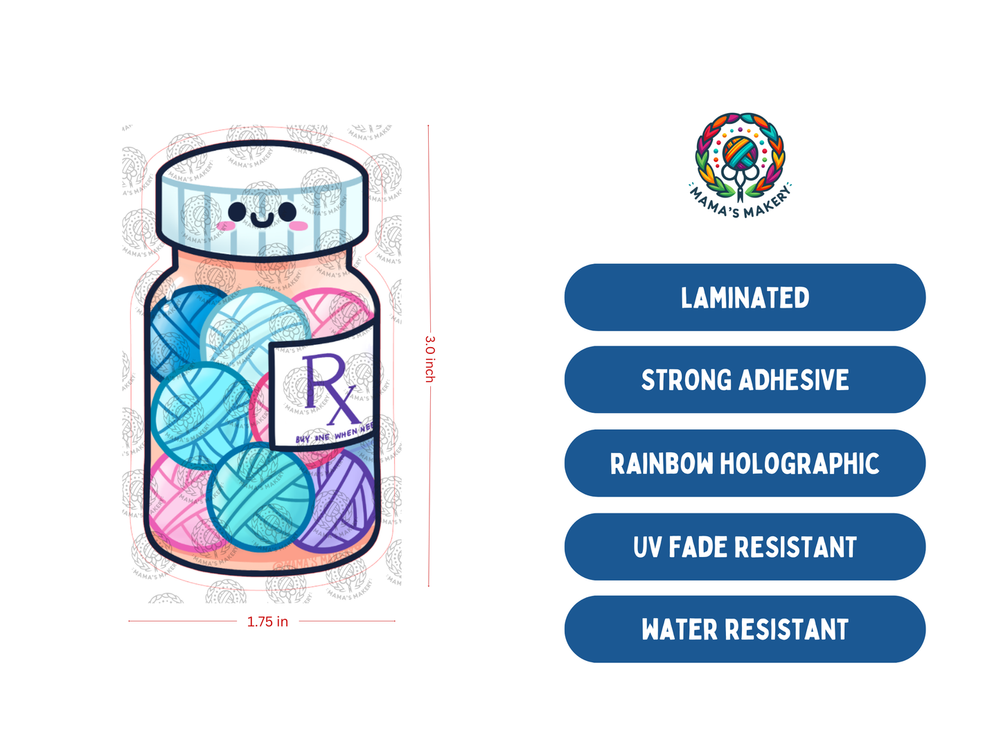 Yarn Rx - Vinyl Sticker