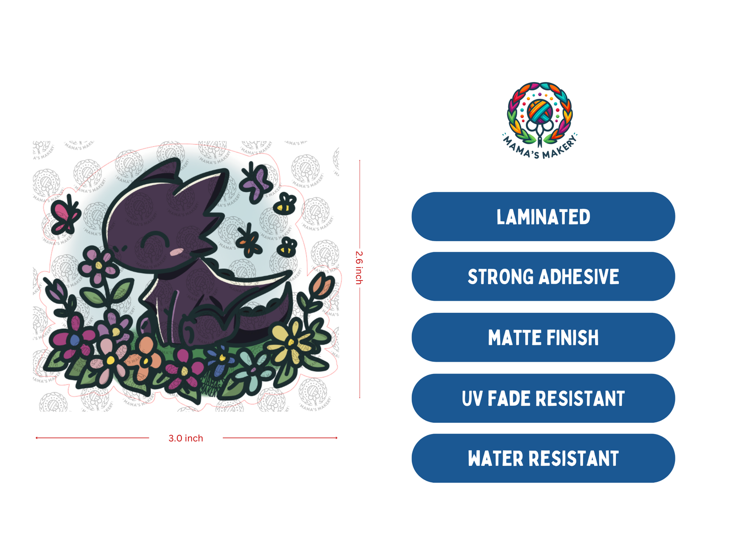 Wildflower Wyvern - Vinyl Sticker