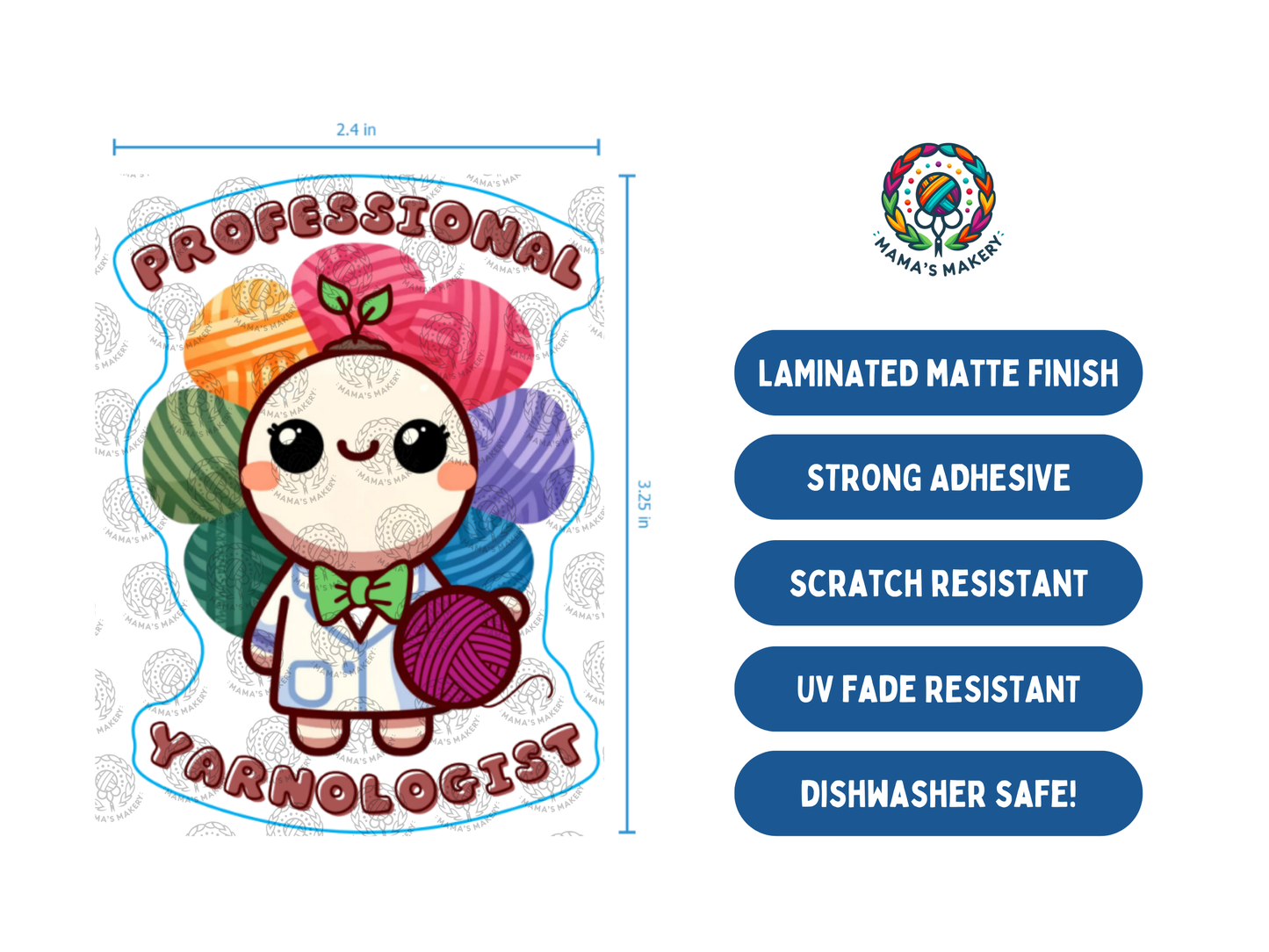 Professional Yarnologist - Vinyl Sticker