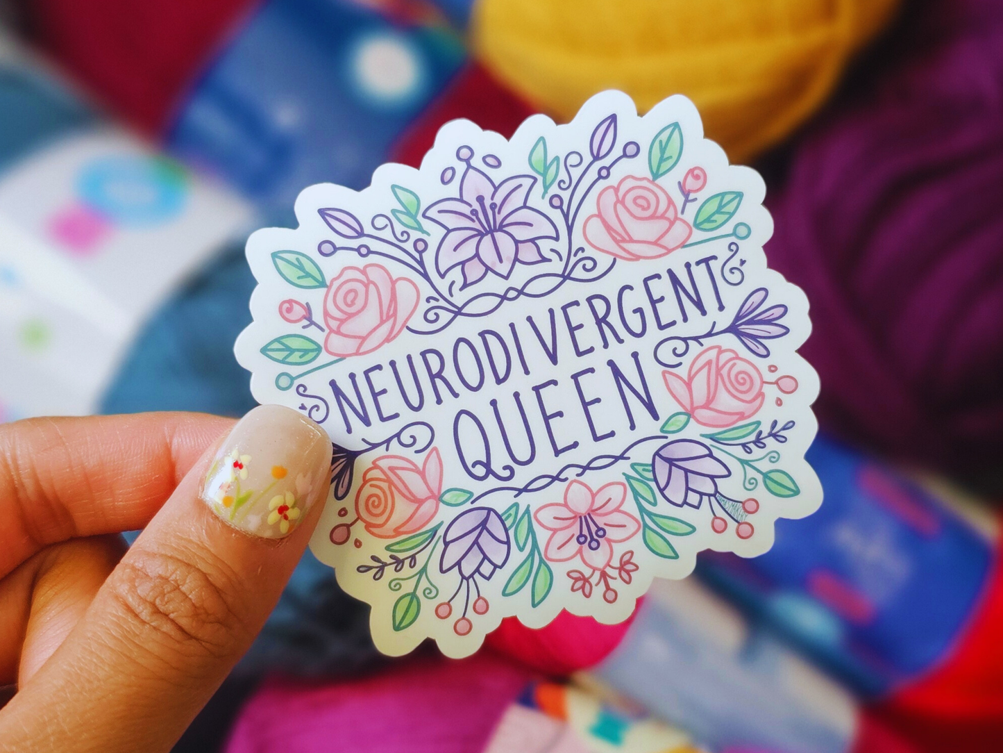 Neurodivergent Queen - Vinyl Sticker