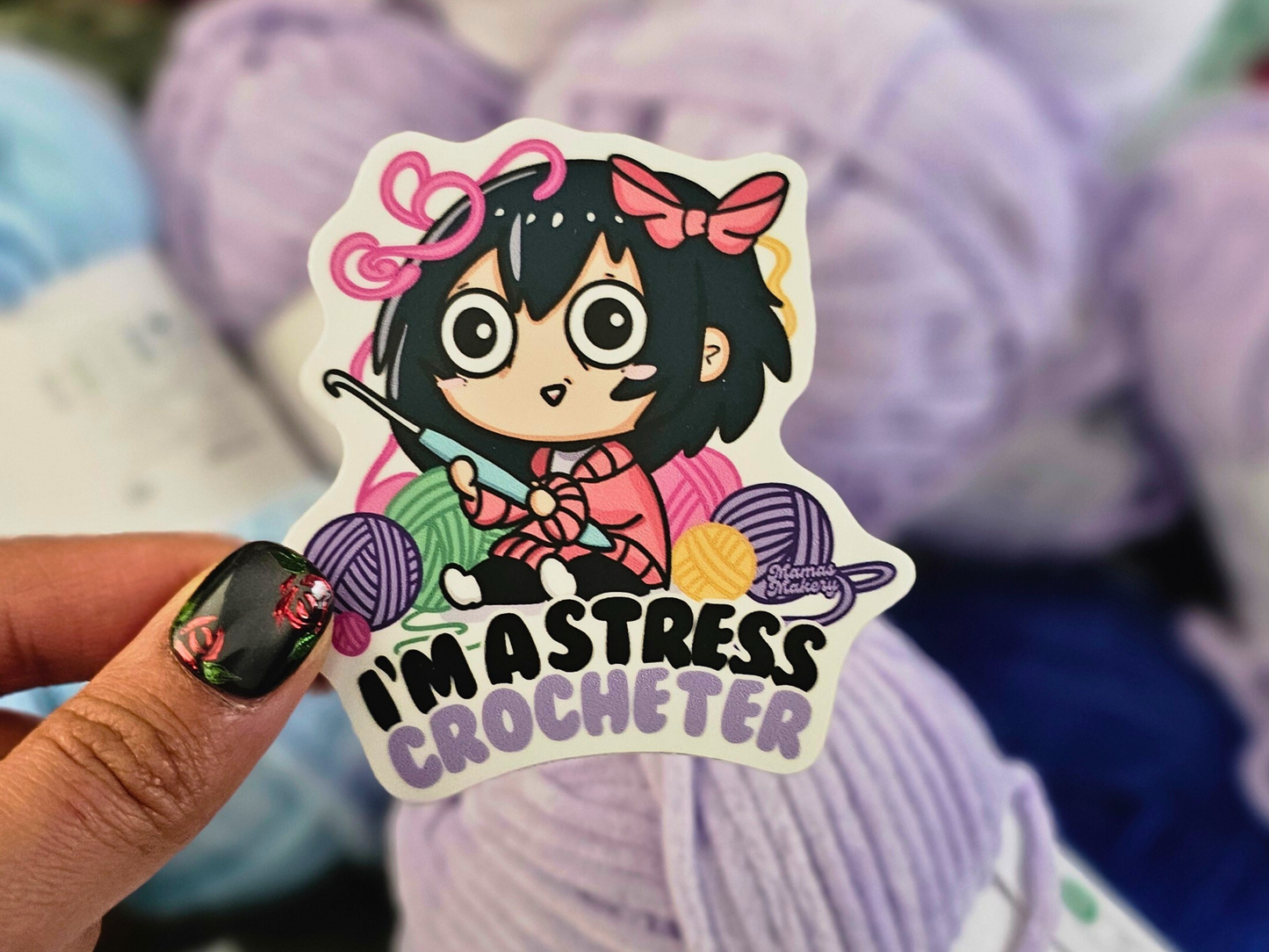 Stress Crocheter - Vinyl Sticker