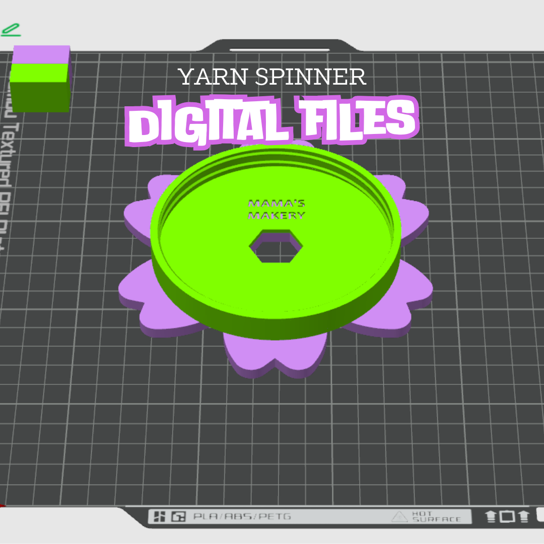 Digital Download – 3D Printable Yarn Spinner for Crochet & Knitting - Blooming Flower