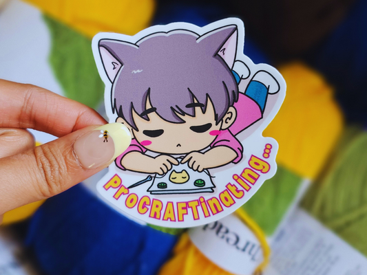 Procraftinating - Vinyl Sticker